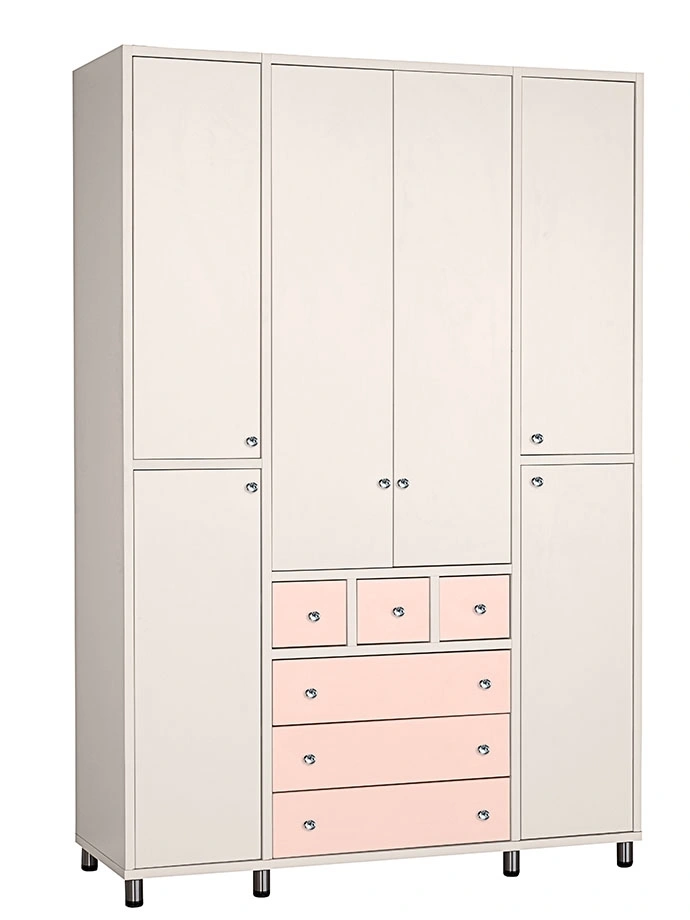 ארון ילדים מיכל 4 דלתות | צבע שמנת